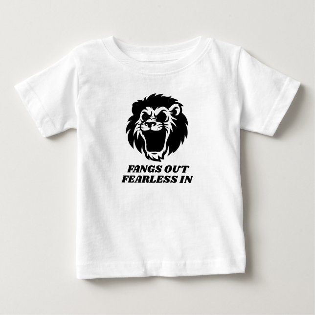 T-shirt Pour Bébé Les Crocs Sans Peur Dans (Devant)