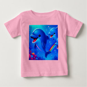T-shirt Pour Bébé Les dauphins copains