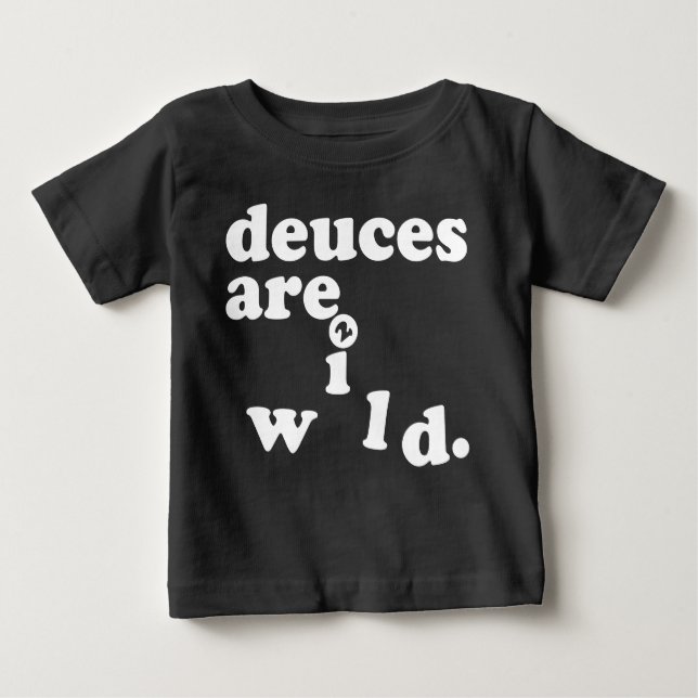 T-shirt Pour Bébé les deux sont pièce en t sauvage d'anniversaire (Devant)