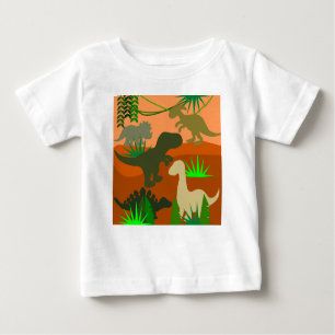 T-shirt Pour Bébé Les dinosaures dans la nature