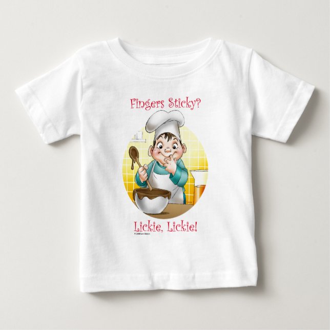 T-shirt Pour Bébé les doigts collants ? (Devant)