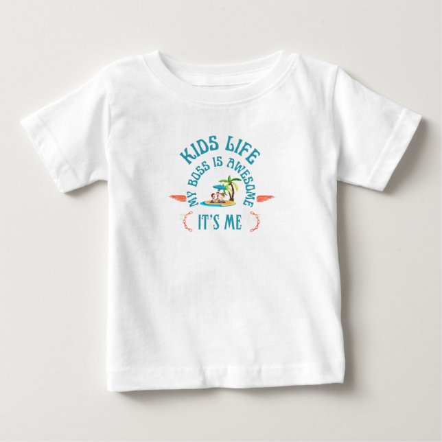 T-shirt Pour Bébé Les enfants comme un patron (Devant)