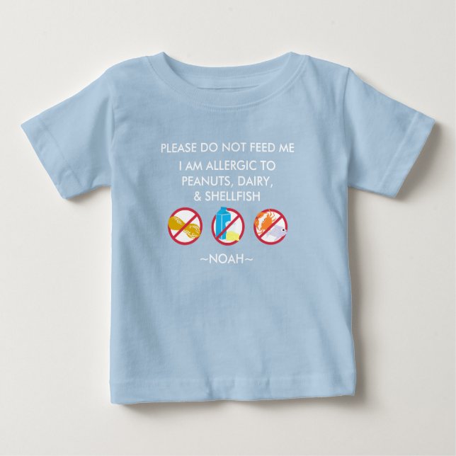 T-shirt Pour Bébé Les enfants ont personnalisé l'allergie (Devant)