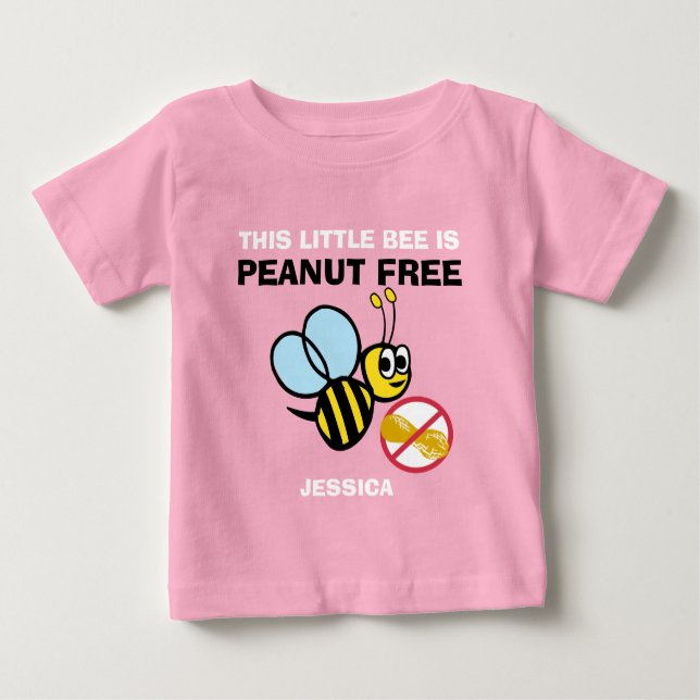 T-shirt Pour Bébé Les enfants personnalisés d'abeille d'arachide (Devant)