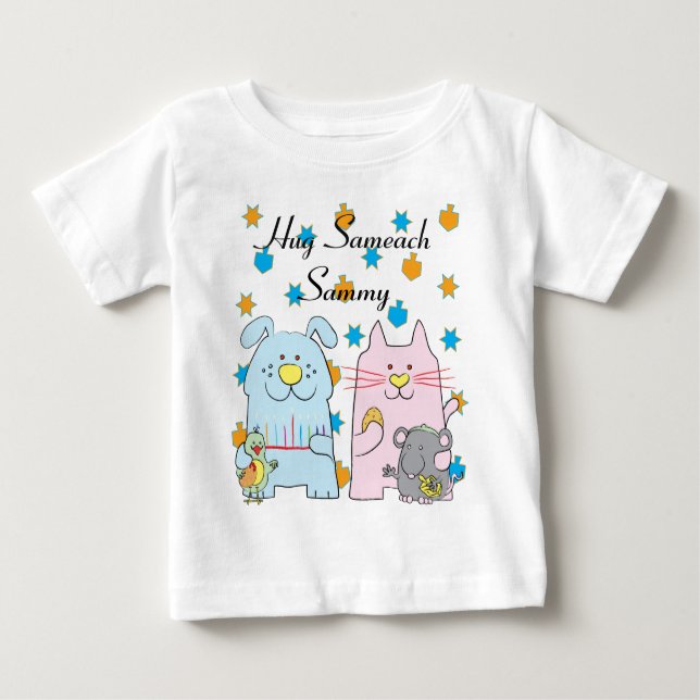 T-shirt Pour Bébé Les enfants Tee - shirts de Hanoukka personnalisen (Devant)