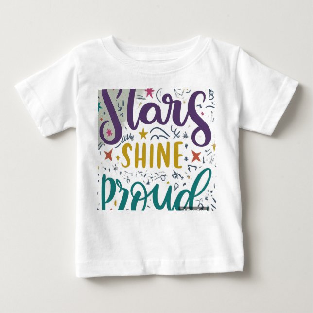 T-SHIRT POUR BÉBÉ LES ÉTOILES SONT FIÈRES (Devant)