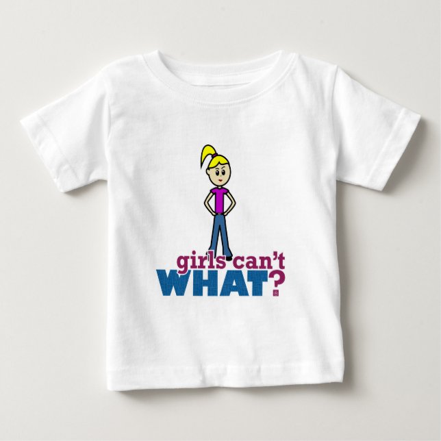 T-shirt Pour Bébé Les filles ne peuvent quoi ? Fille (Devant)