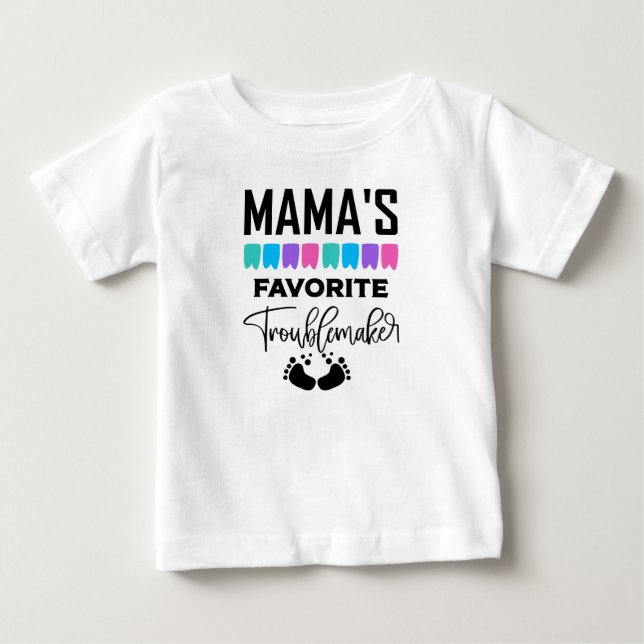 T-shirt Pour Bébé Les filles qui causent le plus de problèmes de Fun (Devant)