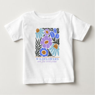 T-shirt Pour Bébé Les fleurs sauvages sont pour tous Style Moderne N