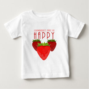 T-shirt Pour Bébé Les Fraises Me Rendent Heureux