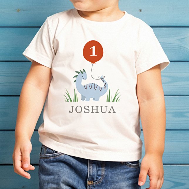 T-shirt Pour Bébé Les garçons dinosaures premier 1er anniversaire (Créateur téléchargé)