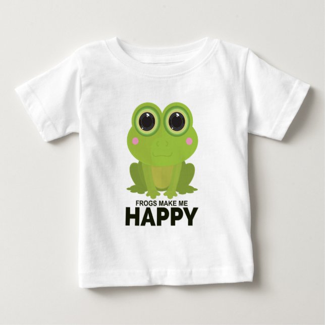 T-shirt Pour Bébé Les grenouilles me rendent heureux (Devant)