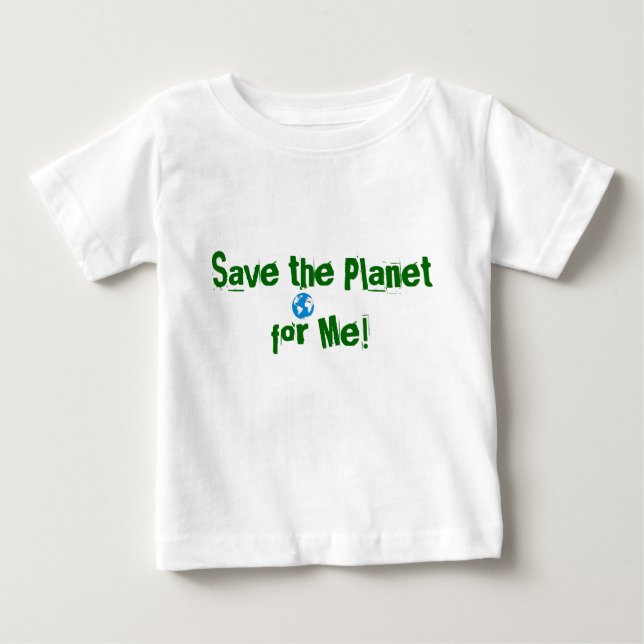 T-shirt Pour Bébé les images, sauvent la planète pour moi ! (Devant)
