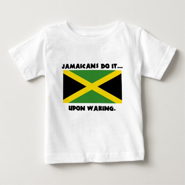 T-shirt Pour Bébé Les Jamaïcains Le Font... Au réveil (Devant)