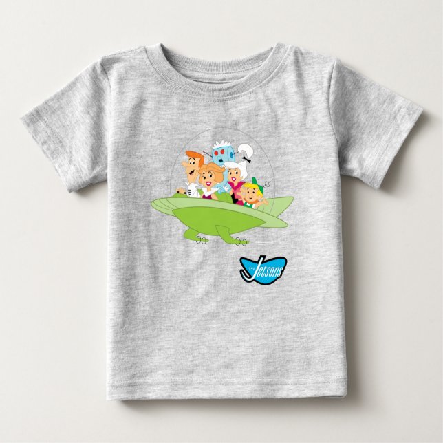 T-shirt Pour Bébé Les Jetsons | La Voiture Volante Familiale (Devant)