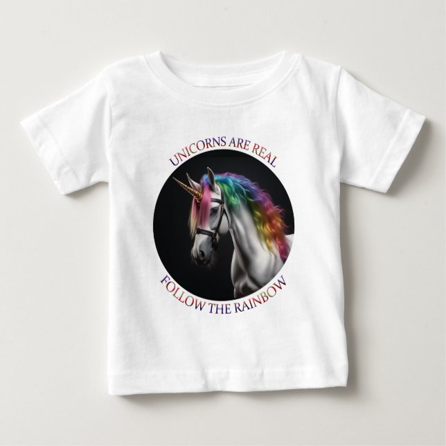 T-shirt Pour Bébé Les licornes sont réelles (Devant)