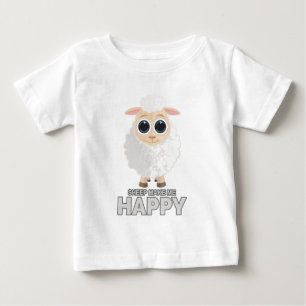 T-shirt Pour Bébé Les moutons me rendent heureux