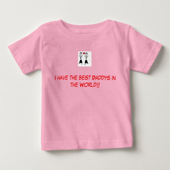 T-shirt Pour Bébé Les parents gais Meilleures dattes. (Devant)
