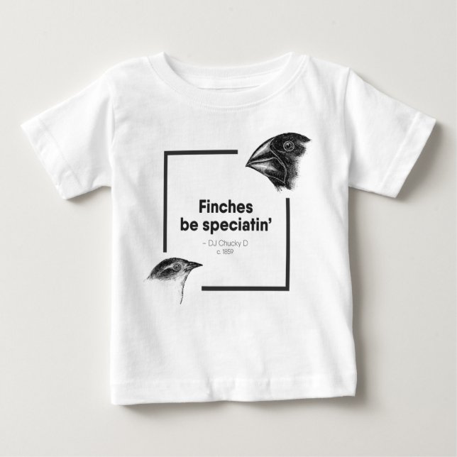 T-shirt Pour Bébé Les pinsons soient Speciatin - Charles Darwin - T (Devant)