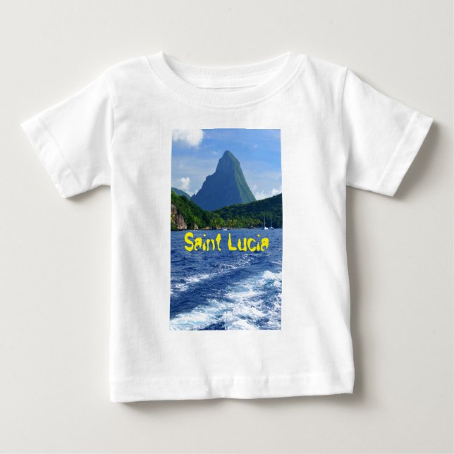 T-shirt Pour Bébé Les pitons dans la Sainte-Lucie (Devant)