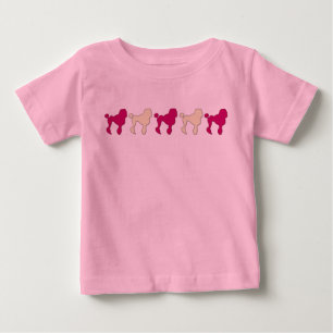 T-shirt Pour Bébé Les Poodles Sur La Parade
