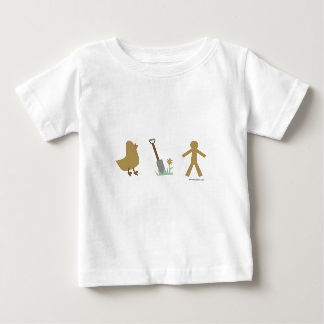 T-shirt Pour Bébé Les pousses me creusent (Devant)