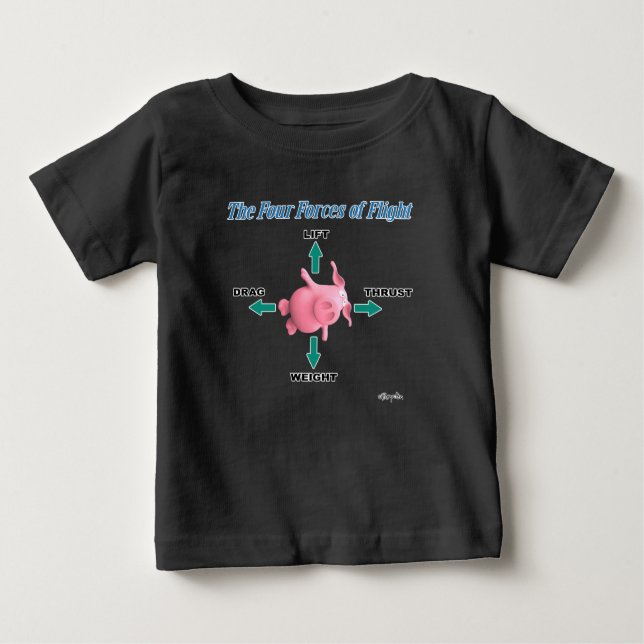 T-shirt Pour Bébé LES QUATRE FORCES DE VOL par Sandra Boynton (Devant)