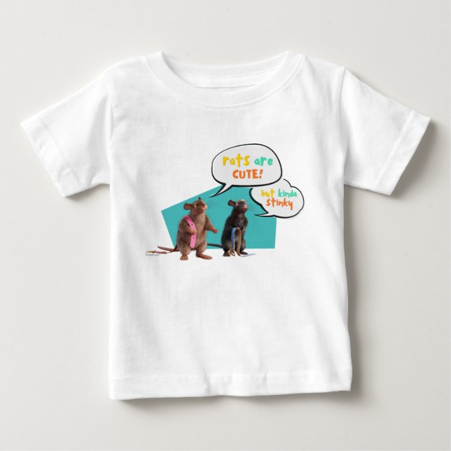 T-shirt Pour Bébé Les Rats Sont Mignons Mais Plutôt Stinky (Devant)
