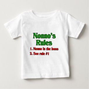 T-shirt Pour Bébé Les règles de Nonno (grand-père italien)