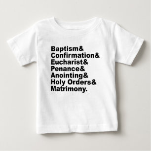T-shirt Pour Bébé Les Sept Sacrements du christianisme et du catholi