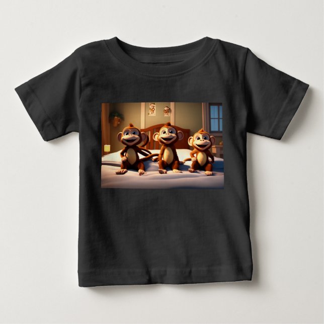 T-shirt Pour Bébé Les singes de Swingin (Devant)