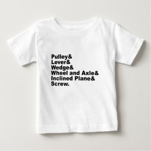 T-shirt Pour Bébé Les six machines simples d'Archimède