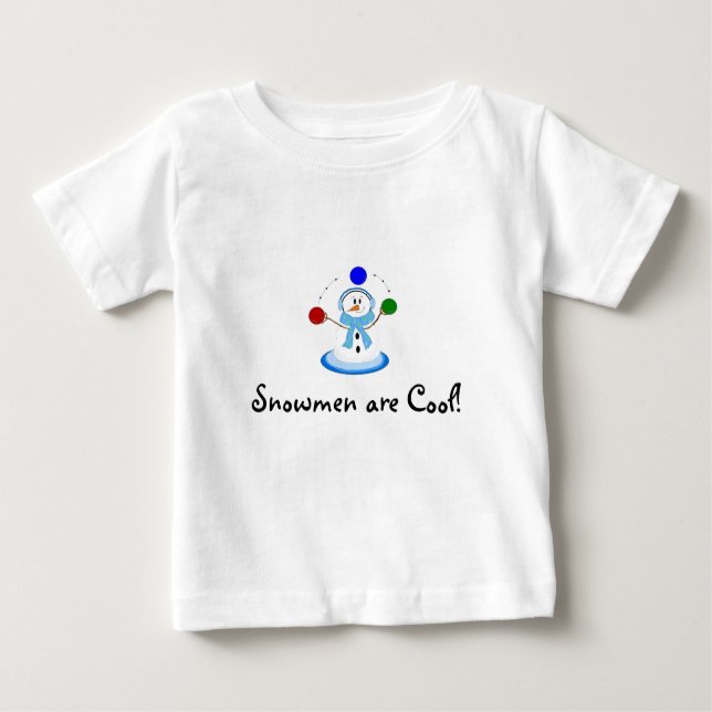 T-shirt Pour Bébé Les snowmen sont Cool (Devant)