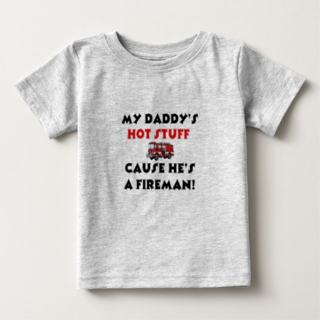 T-shirt Pour Bébé Les trucs chauds de mon papa (Devant)