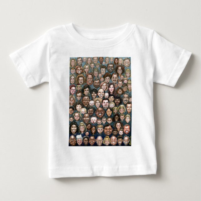 T-shirt Pour Bébé Les visages de l'humanité (Devant)