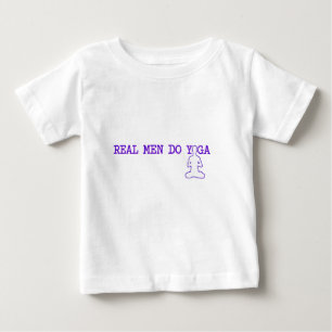 T-shirt Pour Bébé les vrais hommes font le yoga