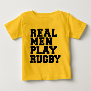 T-shirt Pour Bébé Les vrais hommes jouent au rugby