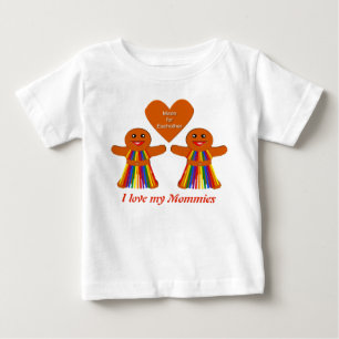 T-shirt Pour Bébé Lesbienne Noël pain d'épices Dames Couple Personna