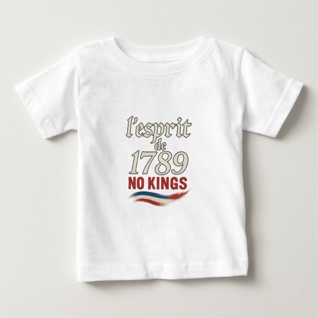 T-shirt Pour Bébé l'esprit de 1789 No Kings (Devant)