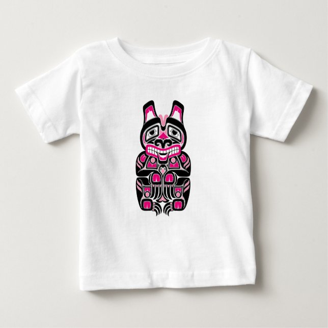 T-shirt Pour Bébé L'esprit rose et noir de Haida concernent le noir (Devant)