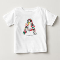 Lettre A | Lettre de monogramme floral fantaisiste
