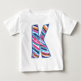 T-shirt Pour Bébé Lettre colorée K comme en Kay