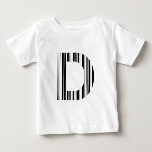 T-shirt Pour Bébé LETTRE D CODE BARRE Premier Motif de code à barres
