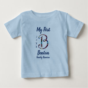 T-shirt Pour Bébé Lettre de réunion de ma première famille B Cravate