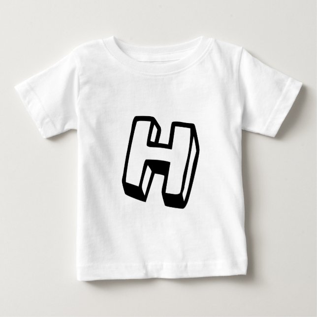 T-shirt Pour Bébé Lettre H (Devant)