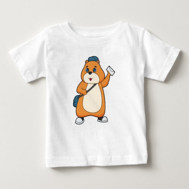 T-shirt Pour Bébé Lettre hamster Postman (Devant)