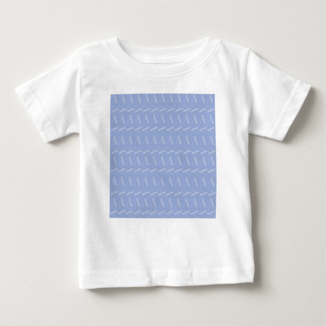 T-shirt Pour Bébé LETTRE INITIALE MONOGRAPHIQUE A Bleu (Devant)