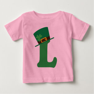 T-shirt Pour Bébé Lettre L alphabet de Jour de la Saint Patrick
