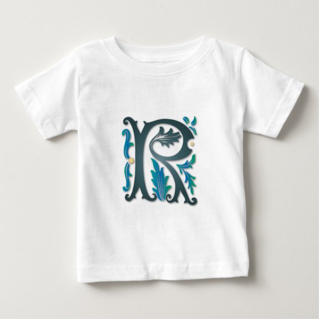 T-shirt Pour Bébé Lettre R monogramme (Devant)