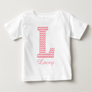 T-shirt Pour Bébé Lettre rose de très bon goût classique L